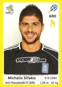 Sticker Michalis Sifakis - UEFA Euro Poland-Ukraine 2012. Platinum edition - Panini