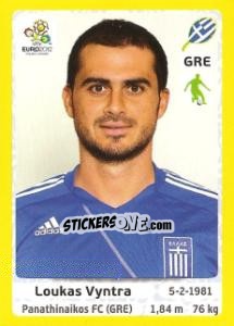 Sticker Loukas Vyntra - UEFA Euro Poland-Ukraine 2012. Platinum edition - Panini