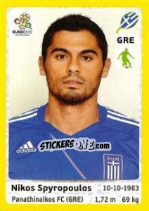 Sticker Nikos Spyropoulos - UEFA Euro Poland-Ukraine 2012. Platinum edition n. 91 - Panini