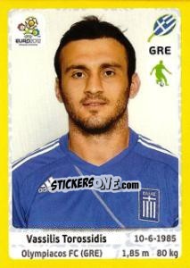Sticker Vasilis Torosidis - UEFA Euro Poland-Ukraine 2012. Platinum edition n. 92 - Panini