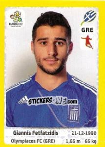 Sticker Giannis Fetfatzidis - UEFA Euro Poland-Ukraine 2012. Platinum edition n. 97 - Panini