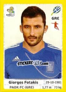 Sticker Giorgos Fotakis - UEFA Euro Poland-Ukraine 2012. Platinum edition n. 98 - Panini