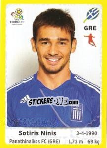 Sticker Sotiris Ninis - UEFA Euro Poland-Ukraine 2012. Platinum edition n. 99 - Panini