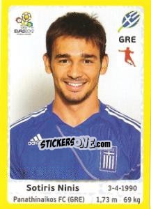 Sticker Sotiris Ninis - UEFA Euro Poland-Ukraine 2012. Platinum edition - Panini