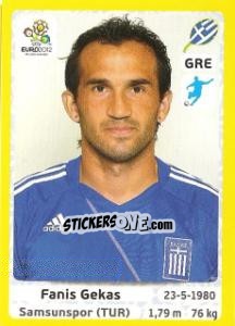 Sticker Fanis Gekas - UEFA Euro Poland-Ukraine 2012. Platinum edition n. 102 - Panini