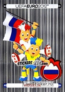 Sticker Official Mascot - Rossija - UEFA Euro Poland-Ukraine 2012. Platinum edition - Panini