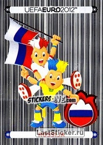 Sticker Official Mascot - Rossija - UEFA Euro Poland-Ukraine 2012. Platinum edition n. 107 - Panini