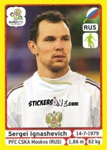 Sticker Sergei Ignashevich - UEFA Euro Poland-Ukraine 2012. Platinum edition - Panini