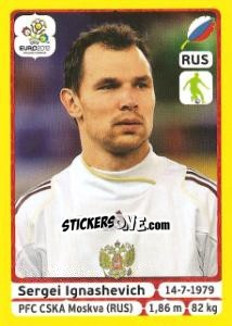 Sticker Sergei Ignashevich - UEFA Euro Poland-Ukraine 2012. Platinum edition n. 115 - Panini