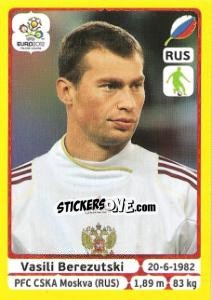 Sticker Vasili Berezutski - UEFA Euro Poland-Ukraine 2012. Platinum edition - Panini