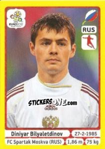 Sticker Diniyar Bilyaletdinov - UEFA Euro Poland-Ukraine 2012. Platinum edition - Panini