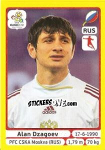 Sticker Alan Dzagoev - UEFA Euro Poland-Ukraine 2012. Platinum edition n. 128 - Panini