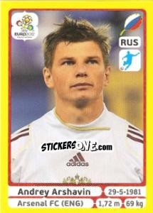 Sticker Andrey Arshavin - UEFA Euro Poland-Ukraine 2012. Platinum edition n. 129 - Panini