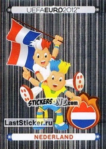 Sticker Official Mascot - Nederland - UEFA Euro Poland-Ukraine 2012. Platinum edition - Panini