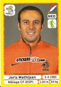 Sticker Joris Mathijsen - UEFA Euro Poland-Ukraine 2012. Platinum edition n. 174 - Panini