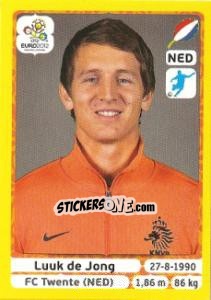 Sticker Luuk de Jong - UEFA Euro Poland-Ukraine 2012. Platinum edition n. 187 - Panini