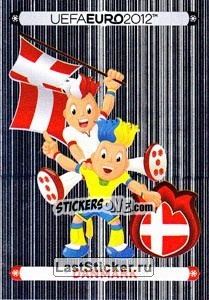 Sticker Official Mascot - Danmark - UEFA Euro Poland-Ukraine 2012. Platinum edition n. 194 - Panini