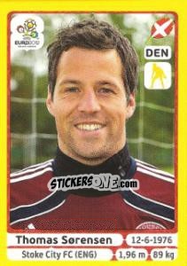 Sticker Thomas Sørensen - UEFA Euro Poland-Ukraine 2012. Platinum edition n. 200 - Panini