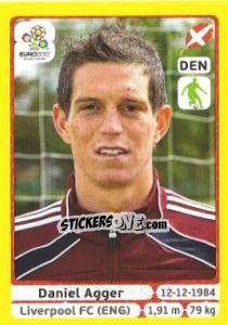 Cromo Daniel Agger - UEFA Euro Poland-Ukraine 2012. Platinum edition n. 202 - Panini