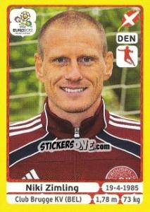Sticker Niki Zimling - UEFA Euro Poland-Ukraine 2012. Platinum edition n. 213 - Panini