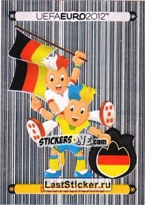 Sticker Official Mascot - Deutschland - UEFA Euro Poland-Ukraine 2012. Platinum edition - Panini