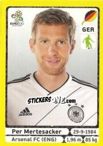 Sticker Per Mertesacker - UEFA Euro Poland-Ukraine 2012. Platinum edition n. 233 - Panini