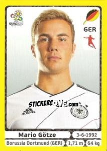 Sticker Mario Götze - UEFA Euro Poland-Ukraine 2012. Platinum edition n. 242 - Panini