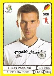 Sticker Lukas Podolski - UEFA Euro Poland-Ukraine 2012. Platinum edition - Panini