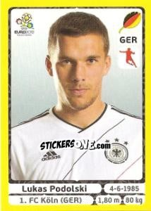 Sticker Lukas Podolski - UEFA Euro Poland-Ukraine 2012. Platinum edition n. 244 - Panini