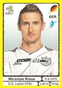 Sticker Miroslav Klose - UEFA Euro Poland-Ukraine 2012. Platinum edition - Panini