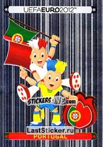 Sticker Official Mascot - Portugal - UEFA Euro Poland-Ukraine 2012. Platinum edition n. 252 - Panini