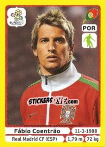 Sticker Fábio Coentrão - UEFA Euro Poland-Ukraine 2012. Platinum edition n. 262 - Panini