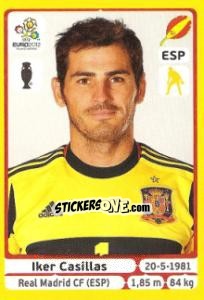 Sticker Iker Casillas - UEFA Euro Poland-Ukraine 2012. Platinum edition n. 287 - Panini