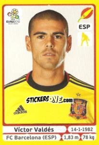 Sticker Víctor Valdés - UEFA Euro Poland-Ukraine 2012. Platinum edition n. 288 - Panini