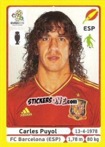 Sticker Carles Puyol - UEFA Euro Poland-Ukraine 2012. Platinum edition n. 289 - Panini