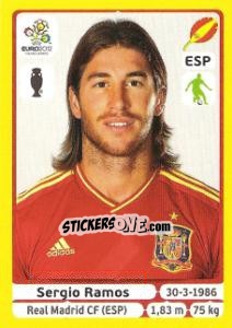 Sticker Sergio Ramos - UEFA Euro Poland-Ukraine 2012. Platinum edition n. 291 - Panini