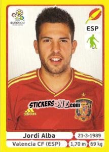 Sticker Jordi Alba - UEFA Euro Poland-Ukraine 2012. Platinum edition n. 293 - Panini