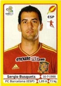 Sticker Sergio Busquets - UEFA Euro Poland-Ukraine 2012. Platinum edition n. 295 - Panini