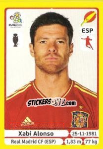 Sticker Xabi Alonso - UEFA Euro Poland-Ukraine 2012. Platinum edition n. 297 - Panini