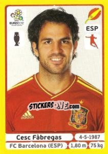 Sticker Cesc Fàbregas - UEFA Euro Poland-Ukraine 2012. Platinum edition n. 298 - Panini