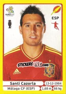 Sticker Santi Cazorla - UEFA Euro Poland-Ukraine 2012. Platinum edition n. 300 - Panini