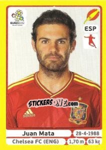 Sticker Juan Mata - UEFA Euro Poland-Ukraine 2012. Platinum edition n. 301 - Panini
