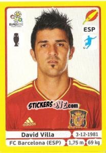 Sticker David Villa - UEFA Euro Poland-Ukraine 2012. Platinum edition n. 304 - Panini