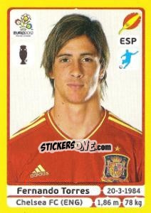 Sticker Fernando Torres - UEFA Euro Poland-Ukraine 2012. Platinum edition n. 305 - Panini