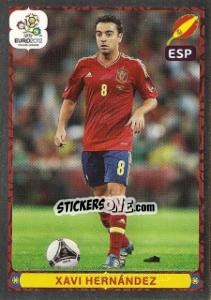 Sticker Xavi Hernández - UEFA Euro Poland-Ukraine 2012. Platinum edition n. 308 - Panini