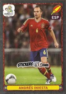 Sticker Andrés Iniesta - UEFA Euro Poland-Ukraine 2012. Platinum edition n. 309 - Panini