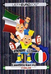 Sticker Official Mascot - Italia - UEFA Euro Poland-Ukraine 2012. Platinum edition - Panini