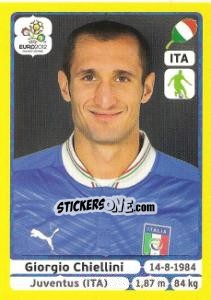 Sticker Giorgio Chiellini - UEFA Euro Poland-Ukraine 2012. Platinum edition n. 318 - Panini