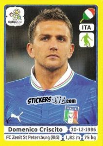 Sticker Domenico Criscito - UEFA Euro Poland-Ukraine 2012. Platinum edition n. 322 - Panini
