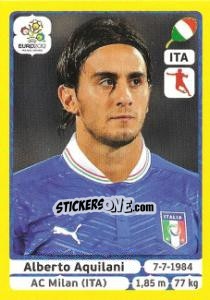 Cromo Alberto Aquilani - UEFA Euro Poland-Ukraine 2012. Platinum edition n. 329 - Panini